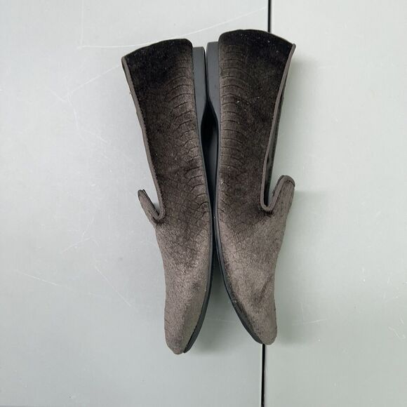 Birdies The Starling Womens 6.5 Shoes Brown Python Print Velvet Loafer Flat - Picture 6 of 10